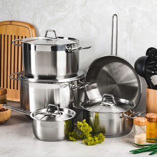 Stainless Steel 9 Pcs Cookware Set
