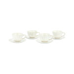 Green white English coffee cups set 8 pcs image number 1