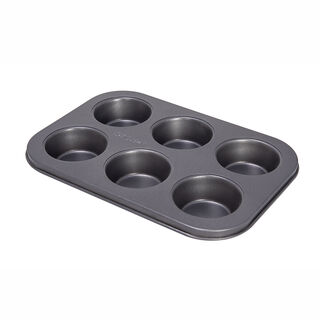 Betty Crocker Non Stick Muffin Pan 6 Cup Grey Color