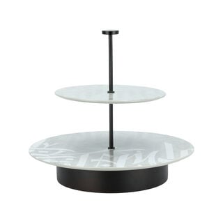 Salam Stainless Steel 2 Tier Serving Stand