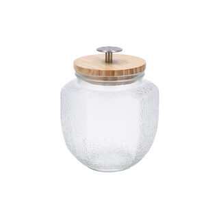 Glass Storage Jar With Wooden