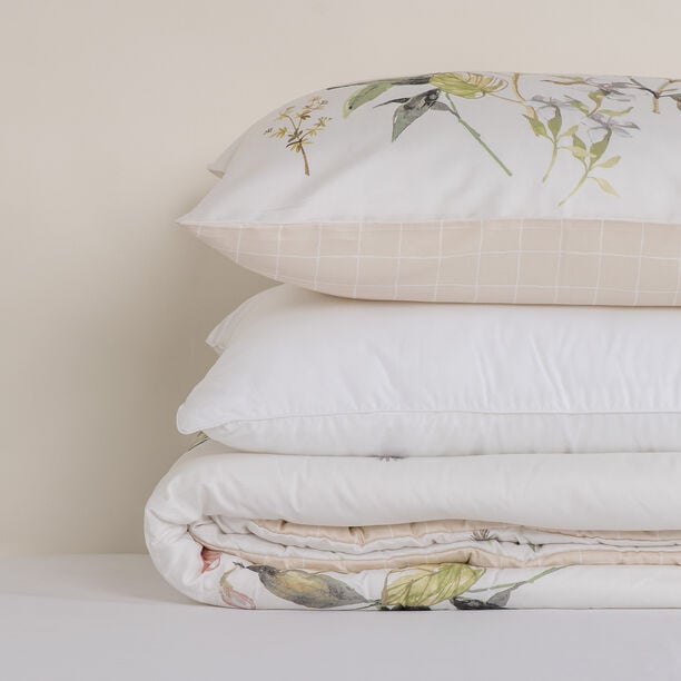 "Boutique Blanche Cotton Duvet Set 2 Pieces Beige Twin 150*220cm image number 2