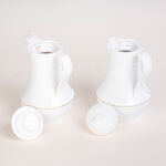 Dallety 1.0L Plastic Vacuum Flask Set 2 Pieces White Color image number 2