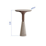 هومز لوي طاولة جانبية مع قاعدة خرسانية، بني 40*40*50 سم image number 1