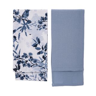 Cottage 2 Pieces Kitchen Towel Set L: 60 * W: 40Cm Spring Design Blue Color