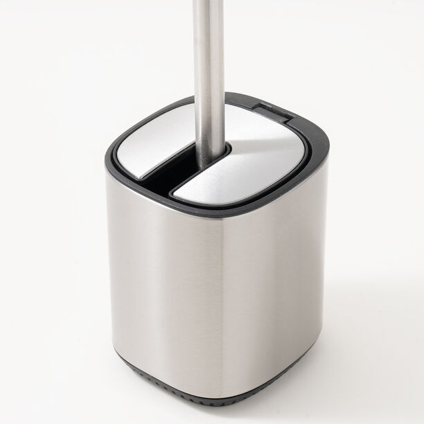 Cottage square autolid plastic toilet brush, silver image number 2