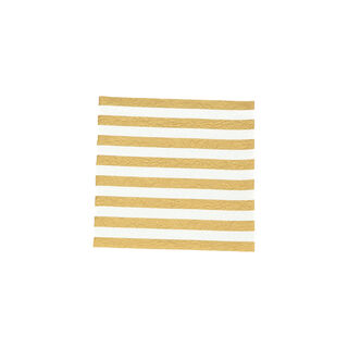Ambiente Elegance Serving Paper Napkins Gold & White Stripes