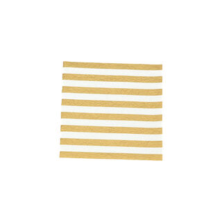 Ambiente Elegance Serving Paper Napkins Gold & White Stripes