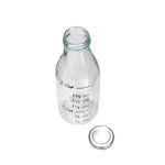 Glass Wide Bottle With Metal Lid Transparent Color image number 1