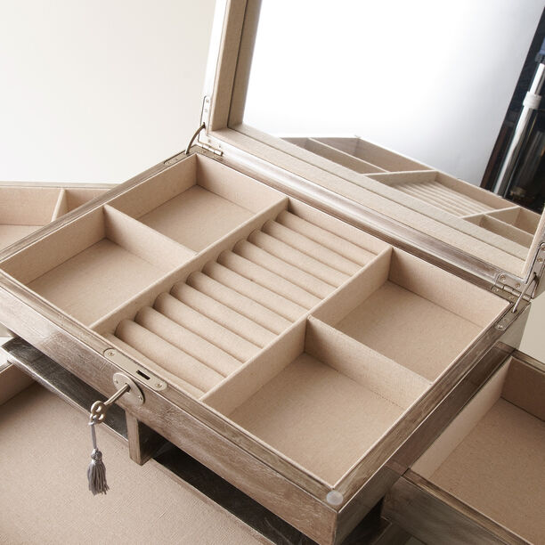 Homez jewelry box, 3 layers 36.8*27.3*18.4cm image number 3