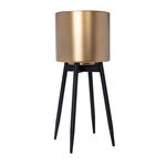 Planter With Stand Metal Gold image number 1