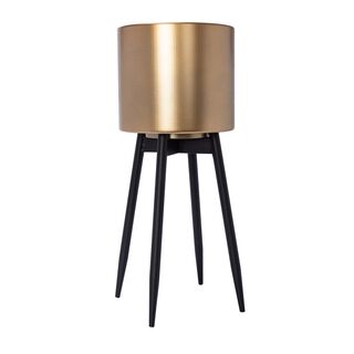 Planter With Stand Metal Gold