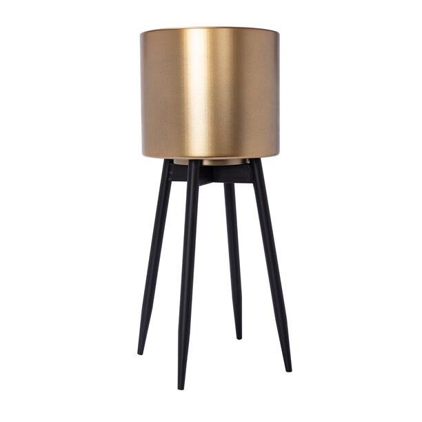 Planter With Stand Metal Gold image number 1