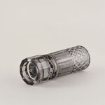 "Homez Light Grey Diamond Glass Candle Holder 8.9*8.9*27.4 cm image number 2