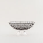 هومز طبق ديكور دايموند زجاج 29.4*29.4*14.4سم، رمادي فاتح image number 0