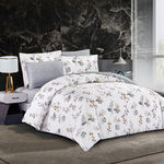 Unique home 6pc leafy super king cotton comforter set 260*240cm image number 0