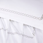 BOUTIQUE BLANCHE 3 PCS DUVET COVER EMBRIDERY SET KING SIZE 100%COTTON BRAID ROSEGOLD image number 1