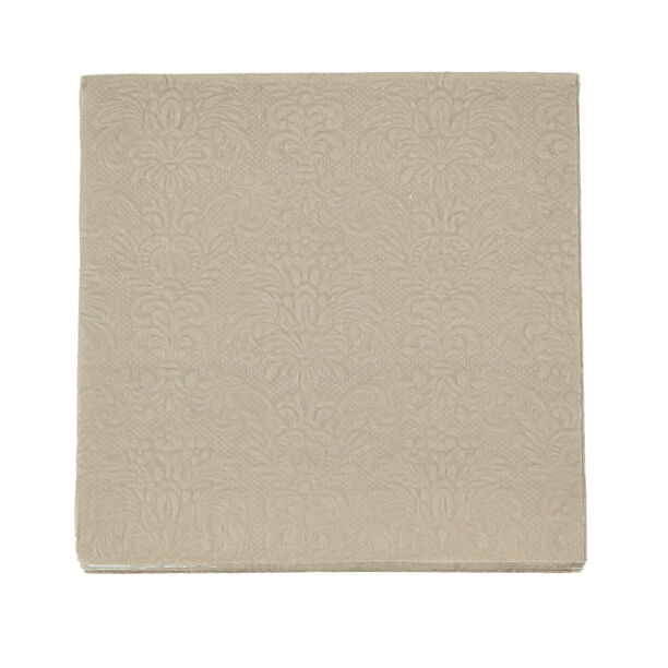 Elegance Serving Napkins Paper Square Taupe image number 1
