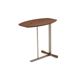 Homez martim drink table, walnut 58*35*55 cm