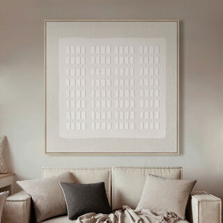 Homez Wall Art Framed Linen 100*100*4Cm