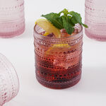 La Mesa 4 Pcs Tumbler Glass Set, Pink 8*8*10 Cm image number 0