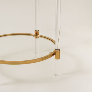 Homez acrylic side table in gold 50.5*50.5*61cm