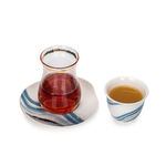 طقم أكواب شاي وفناجين قهوة زجاج سعودية وبورسلان أبيض 18 قطعة من لاميسا image number 3