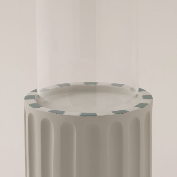 Homez Ceramic Candle Holder Taibah Collection, Cream 18.5*10.5*10.5Cm image number 2