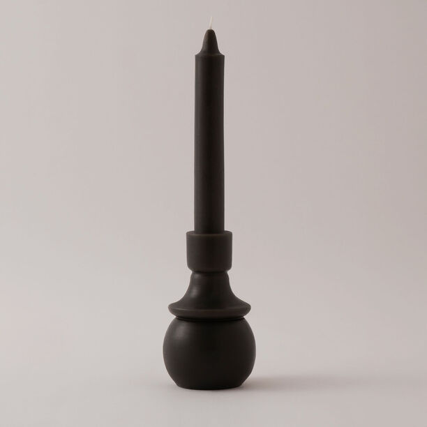 Homez soya wax mono candle, black 8*30cm image number 0