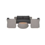 Homez Outdoor Garden Seating 4Pcs, Dark Gray image number 1