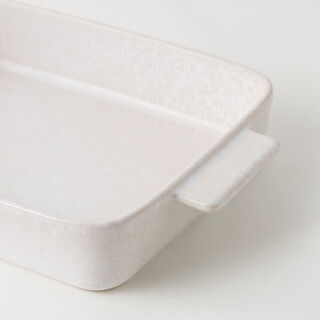 La Mesa stoneware oven to table 2pcs rectangular dish set, white