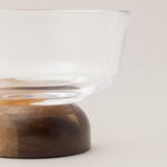 Dallaty glass date bowl with wooden base, 14*14*8cm image number 1