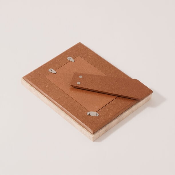 Homez travertine photo frame 23*18*3cm, beige image number 3