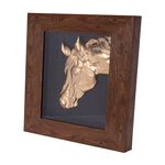 Wall Art Framed Object Horse Head With Frame Brown image number 1