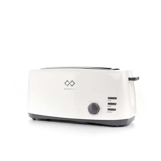 Classpro Toaster, 1400W, 2 Long Slots, Plastic Cool Touch, Indicator Light, 1 6 Levels. image number 2