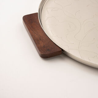Bahja silver steel tray