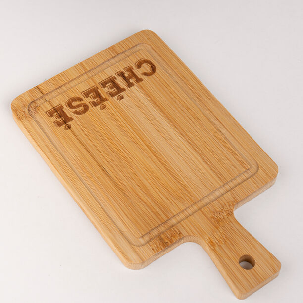 Alberto Bamboo Rectangle Serving Dish For "Cheese" With Hemp Rope image number 2
