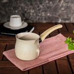 Alberto Granitic Coffee Pot With Handle Cream Color image number 0