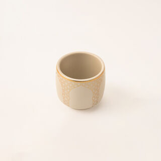 Qourb beige porcelain 18 pieces tea and coffee set