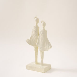 Homez resin decorative 15.9cm, offwhite