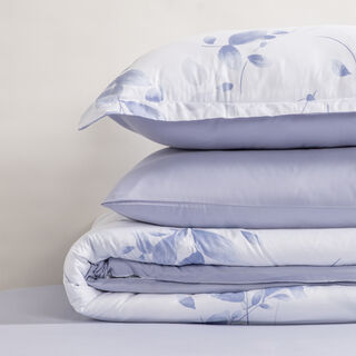 Cottage 6pc pretty leaves lavender super king comforter set 250*260cm