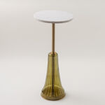 Homez marble side table 30*64cm, olive green image number 0