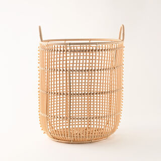 Homez 3Pcs Rattan Storage Baskets Round L,M,S In Beige