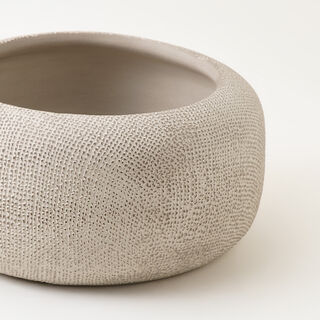 Homez clay pot bowl 25.5*25,5*12cm, grey