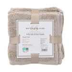 Boutique Blanche Beige 6 Piece Ultra Soft Face Towel Set 33*33 Cm image number 1