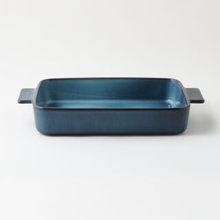 La Mesa stoneware oven to table rectangular dish 38*28.5*6cm, blue