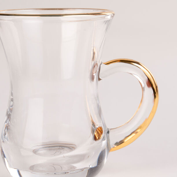 La Mesa white glass and porcelain coffee and tea cups set 21 pcs image number 4