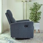 Parma manual recliner/rocking chair, dark grey image number 5