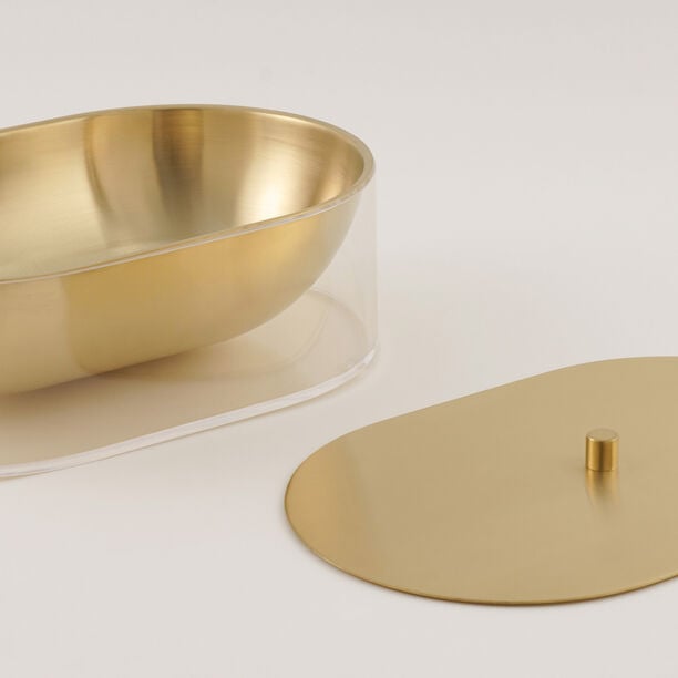 Luster Collection La Mesa Food Container Stainless Steel & Acrylic image number 2