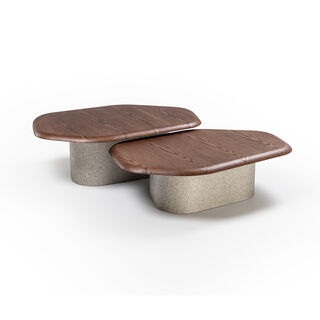 Homez serena centre table, walnut 110*80*30.5 cm